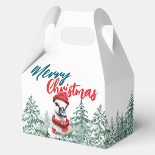 Cute duck swan Santa Xmas Sweet Merry Christmas Favor Box