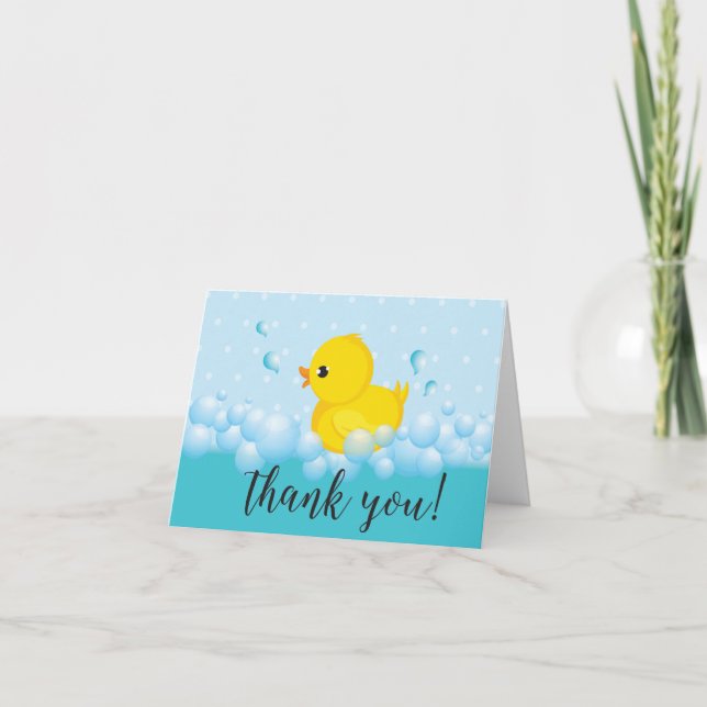 Cute Duck Thank You Note Card (Front)