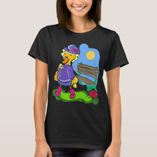 Cute Duck Walking Her Pet Ladybug In The Park T-Shirt