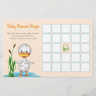 Cute Duckkkin dans un Baby shower d'étang carte de