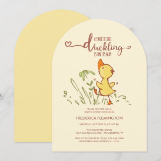 Cute Duckling Baby Shower Invitation