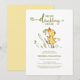 Cute Duckling Baby Shower Invitation