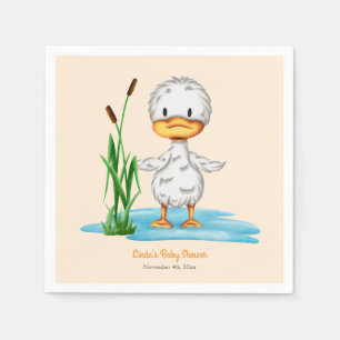 Cute Duckling Gender Neutral Baby Shower Napkin