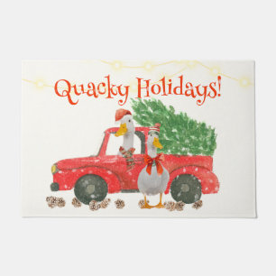 Cute Ducks Quacky Holidays Doormat