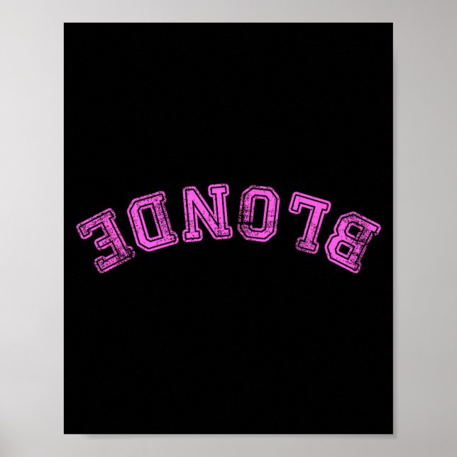Cute Dumb Blonde Smart Funny Saying Poster (Front)