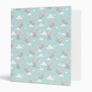 Cute Dumbo Blue Tribal Pattern Binder