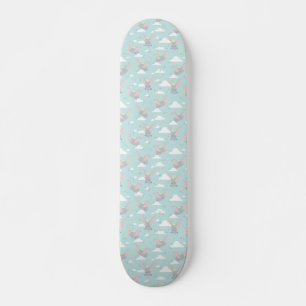 Cute Dumbo Blue Tribal Pattern Skateboard
