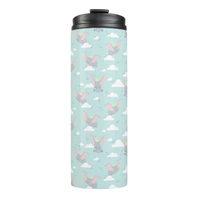 Cute Dumbo Blue Tribal Pattern Thermal Tumbler (Front)