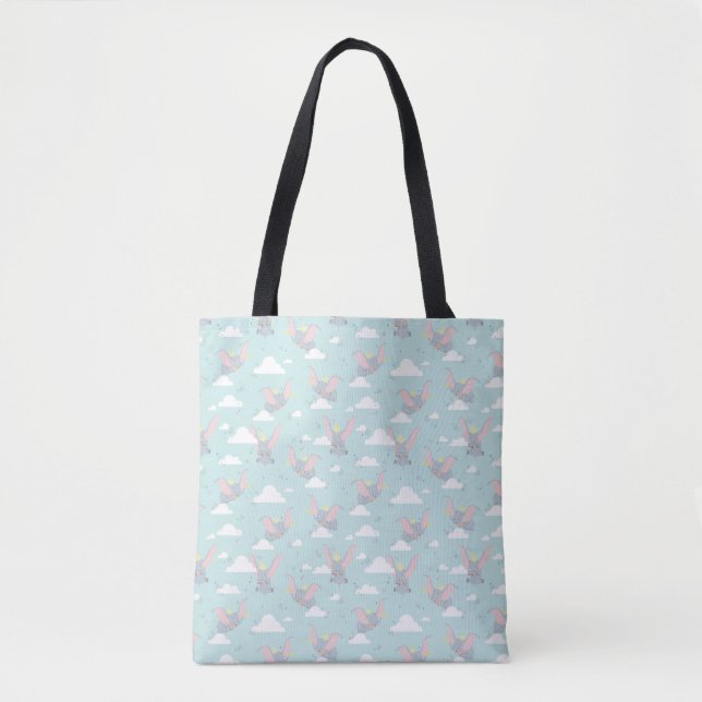 Cute Dumbo Blue Tribal Pattern Tote Bag (Front)
