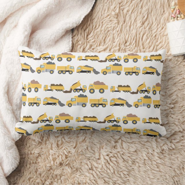 Cute Dump Trucks Construction Trucks  Lumbar Pillow (Blanket)