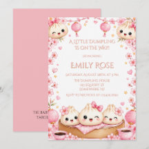 Cute Dumpling Girl Baby Shower
