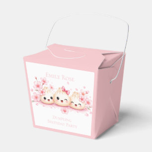 Cute Dumpling Girl Birthday Party Favour Favor Box