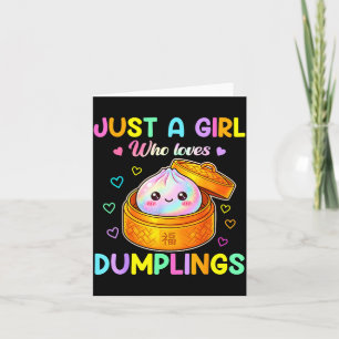 Cute dumpling kawaii anime a girl who loves card