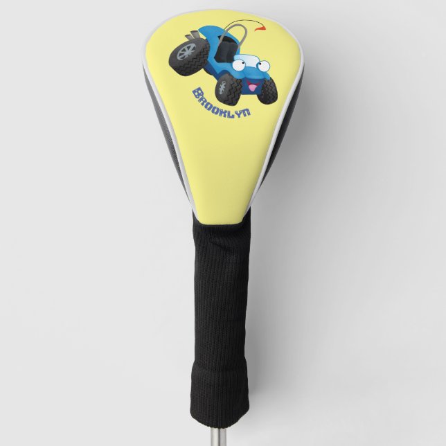 Cute dune buggy off road vehicle cartoon  golf head cover (Front)