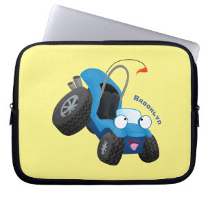 Cute dune buggy off road vehicle cartoon laptop sleeve