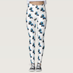 Cute dune buggy off road vehicle cartoon leggings