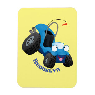 Cute dune buggy off road vehicle cartoon  magnet