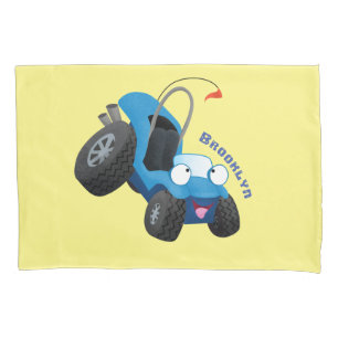 Cute dune buggy off road vehicle cartoon pillowcase
