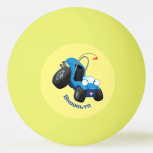 Cute dune buggy off road vehicle cartoon ping pong ball