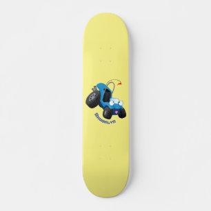 Cute dune buggy off road vehicle cartoon  skateboard