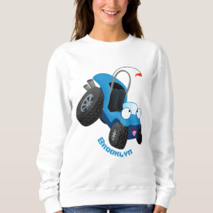 Cute dune buggy off road vehicle cartoon sweatshirt