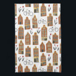 Cute Dutch Houses Amsterdam City Pattern Kitchen Towel<br><div class="desc">Decorate your kitchen with this cool towel. Makes a great housewarming or anniversary gift! You can customize it and add text too. Check my shop for lots more colours and patterns plus matching kitchen stuff! You can always add your own text. Let me know if you'd like something custom made....</div>
