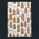 Cute Dutch Houses Amsterdam City Pattern Kitchen Towel<br><div class="desc">Decorate your kitchen with this cool towel. Makes a great housewarming or anniversary gift! You can customize it and add text too. Check my shop for lots more colours and patterns plus matching kitchen stuff! You can always add your own text. Let me know if you'd like something custom made....</div>