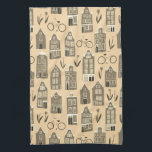 Cute Dutch Houses Amsterdam City Pattern Kitchen Towel<br><div class="desc">Decorate your kitchen with this cool towel. Makes a great housewarming or anniversary gift! 
You can customize it and add text too.
Check my shop for lots more colours and patterns plus matching kitchen stuff!</div>