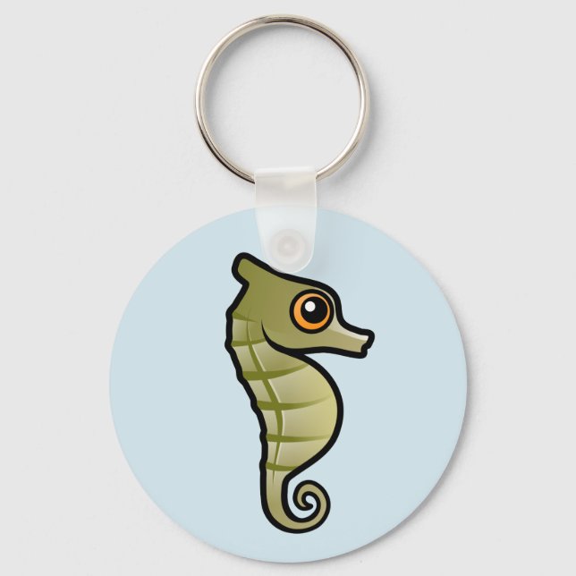 Cute Dwarf Seahorse Keychain (Front)