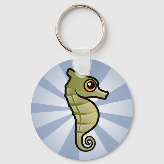 Cute Dwarf Seahorse Keychain (Front)
