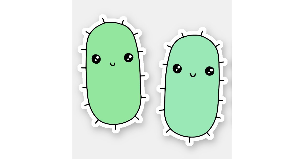 Cute E. coli bacteria - kawaii microbe cartoons | Zazzle