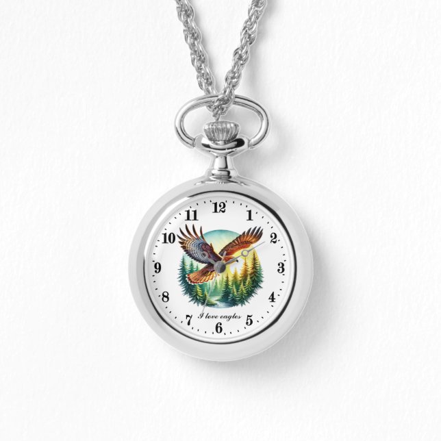 Cute eagle bird lovers watch (Front)