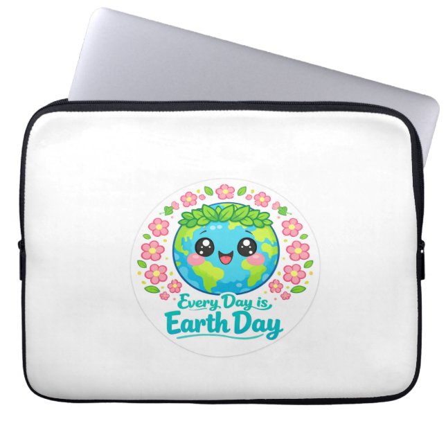Cute Earth Day Electronics Bag (Front)