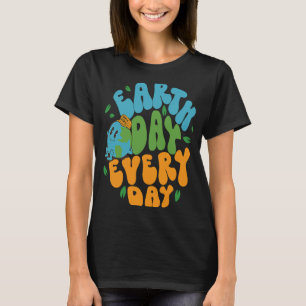 Cute Earth Day Every Day Retro Groovy 53rd Anniver T-Shirt