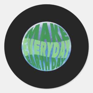 Cute Earth Day Everyday Environmental Protection G Classic Round Sticker