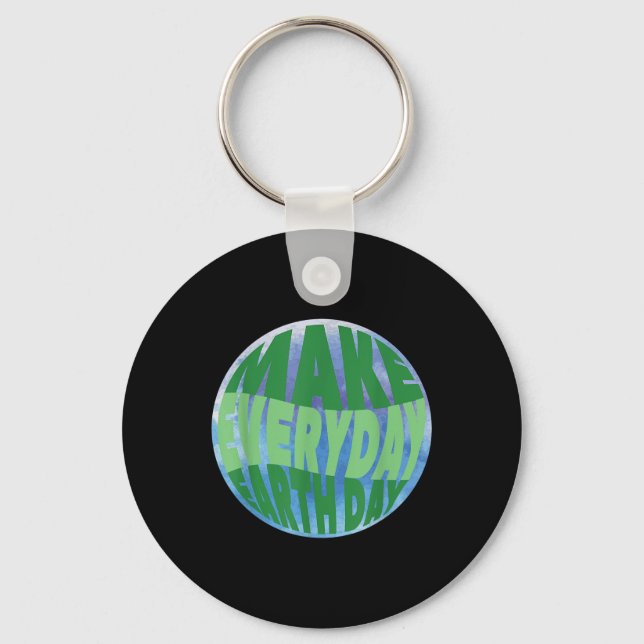 Cute Earth Day Everyday Environmental Protection G Keychain (Front)