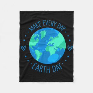 Cute Earth Day Everyday  Fleece Blanket