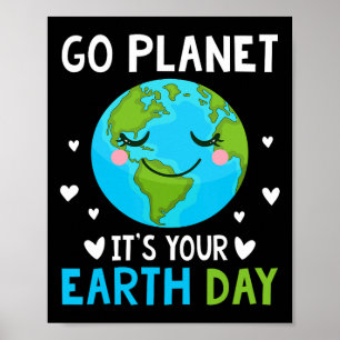 Cute Earth Day Funny Mens Kids Boys Girls Earth Da Poster