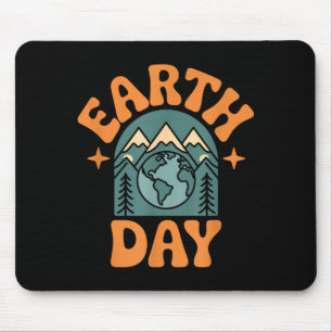 Cute earth day nature and planet for all the famil mouse pad