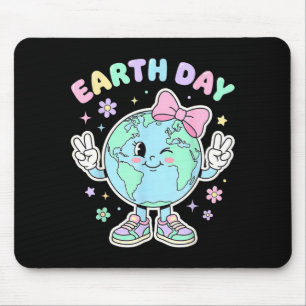 Cute earth day shirts for girls kids toddler save mouse pad