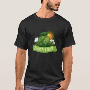 Cute Earth Day Tree Sky With Sun T-Shirt