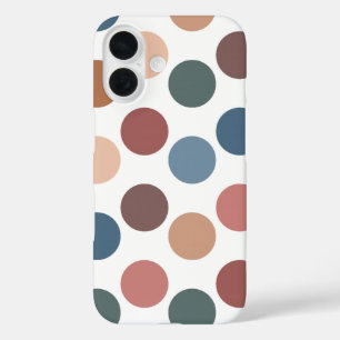 Cute Earth Tones Polka Dots iPhone 16 Case