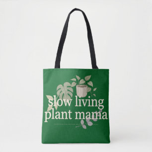 Cute Earthy Boho Plant Mom Monstera Leaf Tote Bag