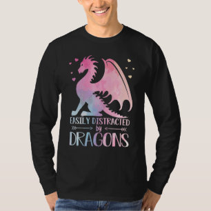 Cute Easily Distracted By Dragons Pastel Toddler G T-Shirt