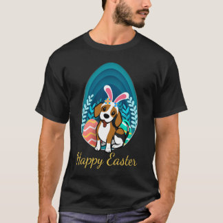 Cute Easter Beagle Happy T-Shirt