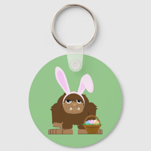 Cute Easter Bigfoot Keychain