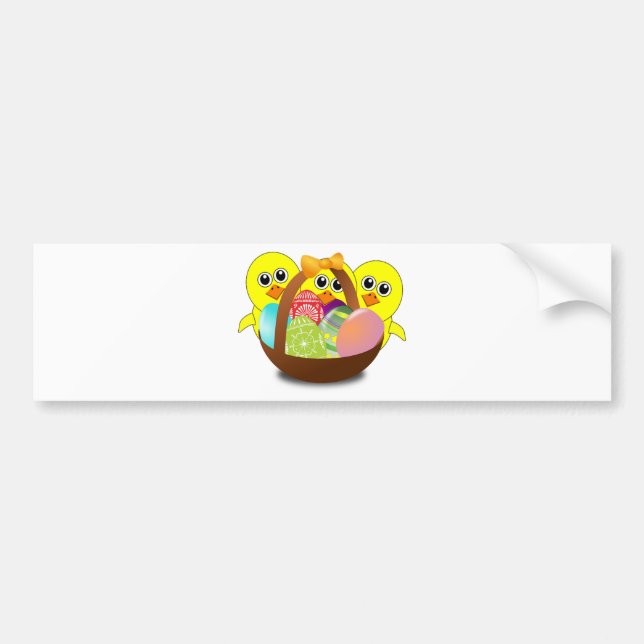 Cute Easter Bunnies Bumper Sticker (Front)