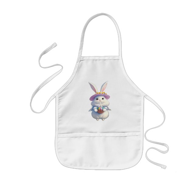 Cute Easter Bunny 01 Kids Apron (Front)