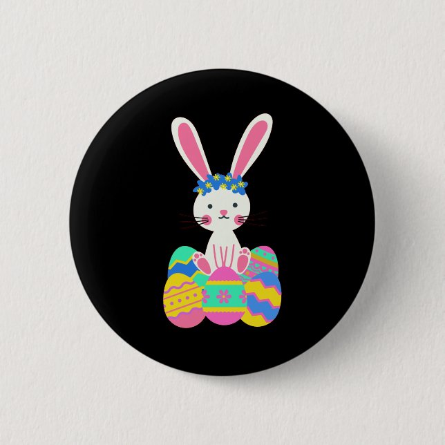 Cute Easter Bunny 2 Inch Round Button (Front)