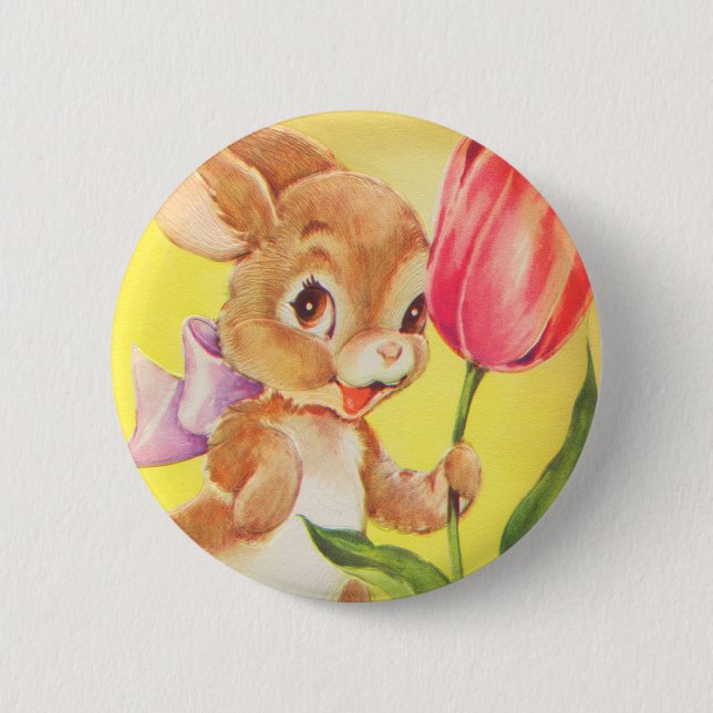 Cute Easter Bunny 2 Inch Round Button (Front)